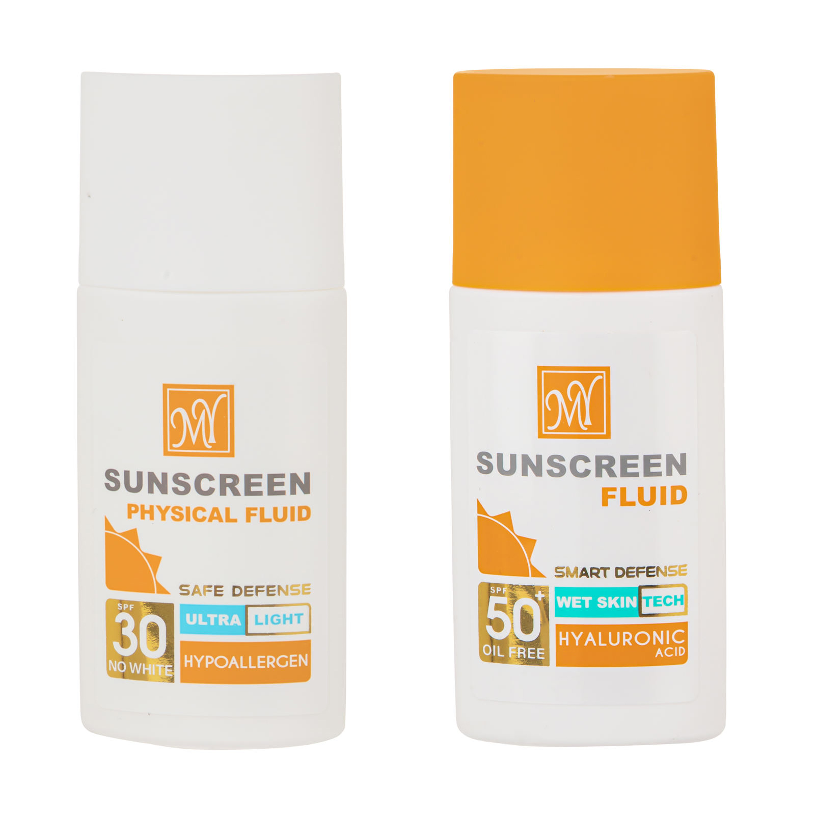 کرم ضد آفتاب بی رنگ مای SPF50 مدل Hyaluronic Acid مناسب پوست های چرب حجم 50 میلی لیتر به همراه فلوئید ضد آفتاب مای مدل Hypoallergen حجم 50 میلی لیتر