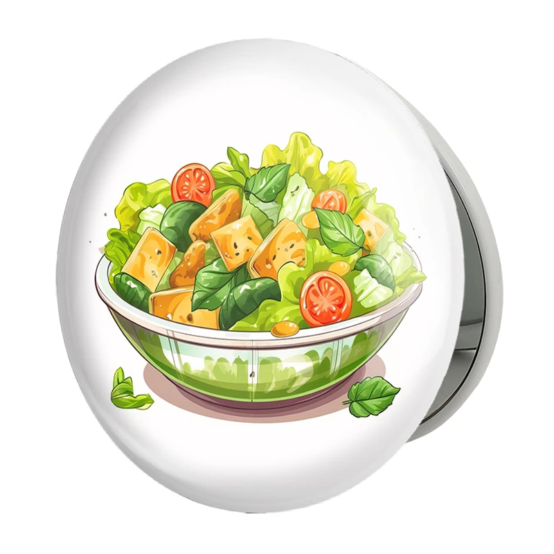 آینه جیبی خندالو طرح سالاد  مدل تاشو کد 31100