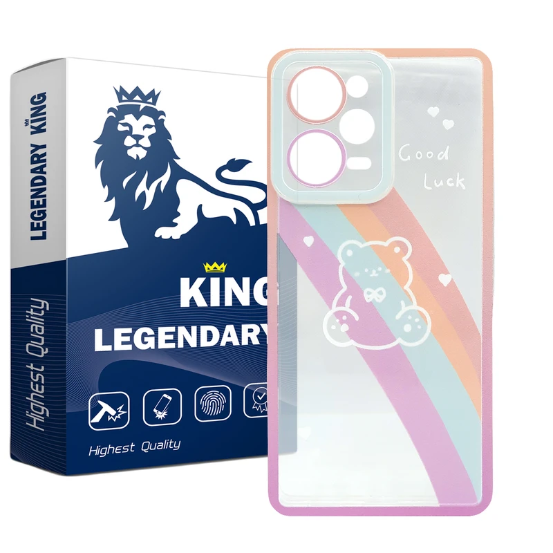 کاور لاین کینگ مدل رنگین کمانی مناسب برای گوشی موبایل شیائومی Redmi Note 12 Pro 5G / Poco X5 Pro 5G