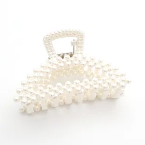 کلیپس مو دخترانه مدل مروارید طرح نیم دایره كد KLP654