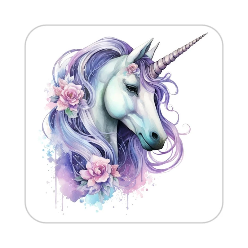 زیر لیوانی کاکتی طرح اسب تک شاخ و یونیکورن مدل mp33408