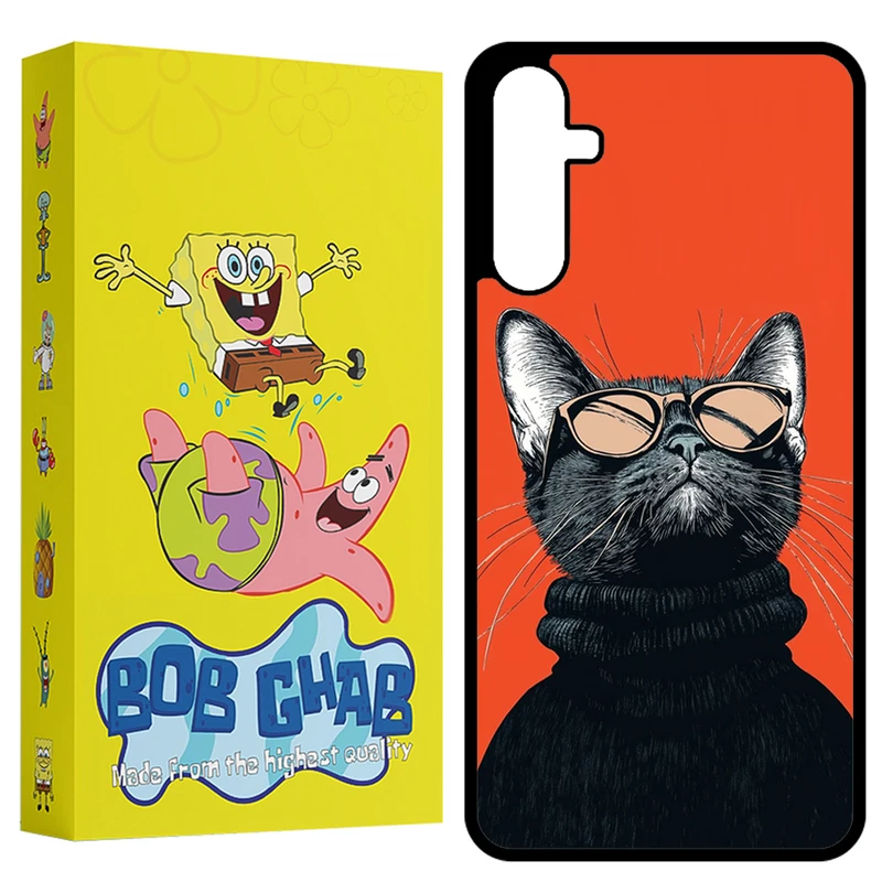 کاور باب قاب طرح گربه مدل BCPA24 مناسب برای گوشی موبایل سامسونگ Galaxy A24 4G