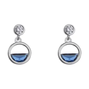 گوشواره نقره آی جواهر طرح گلوریا کد 77291SGU