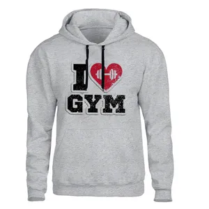 هودی مردانه مدل بدنسازی کد B527 رنگ طوسی