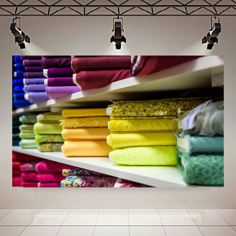 پوستر طرح خیاطی مدل پارچه های رنگی کد AR304602