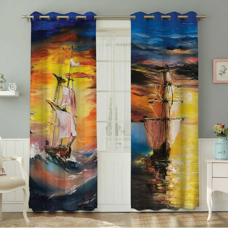 پرده نیروانا طرح مدرن  مدل هازان کد 4461 سایز 140×280 سانتی متر