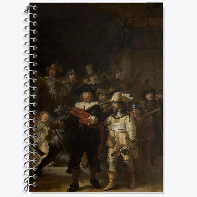 دفتر لغت 50 برگ خندالو مدل گشت شبانه اثر رامبرانت کد 23350