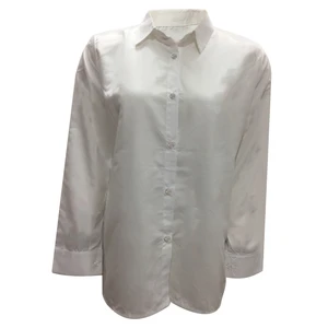 شومیز آستین بلند زنانه مدل نخی هلالی کد tm-2795 رنگ سفید