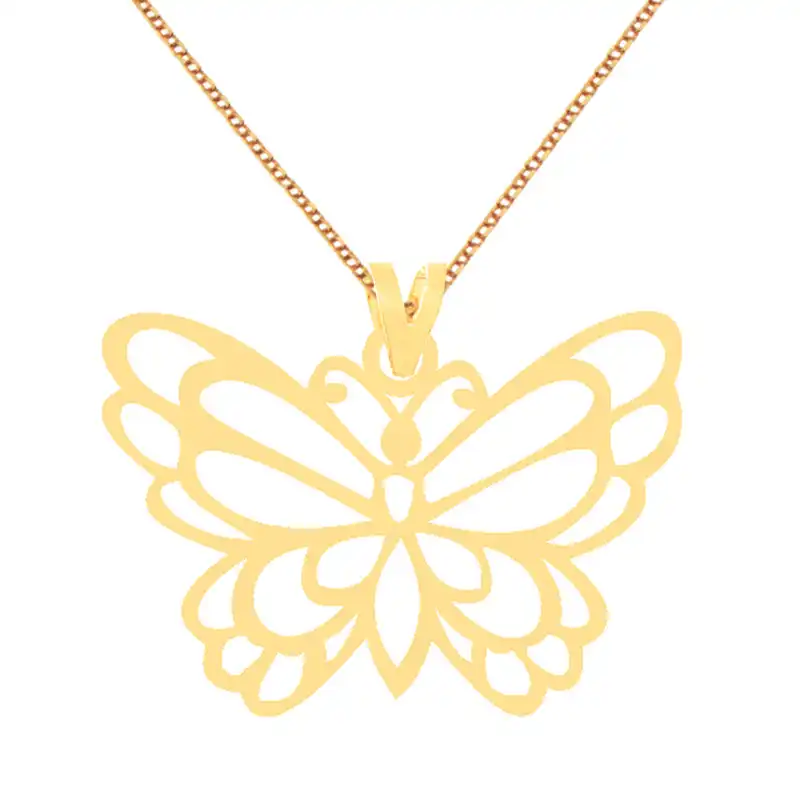 گردنبند طلا 18 عیار زنانه الن نار مدل پروانه ELN70063