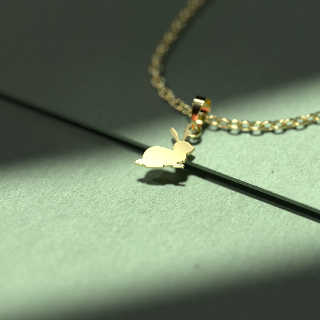 گردنبند طلا 18 عیار زنانه مدوپد مدل خرگوش کد GG2-1-1138 - - 4