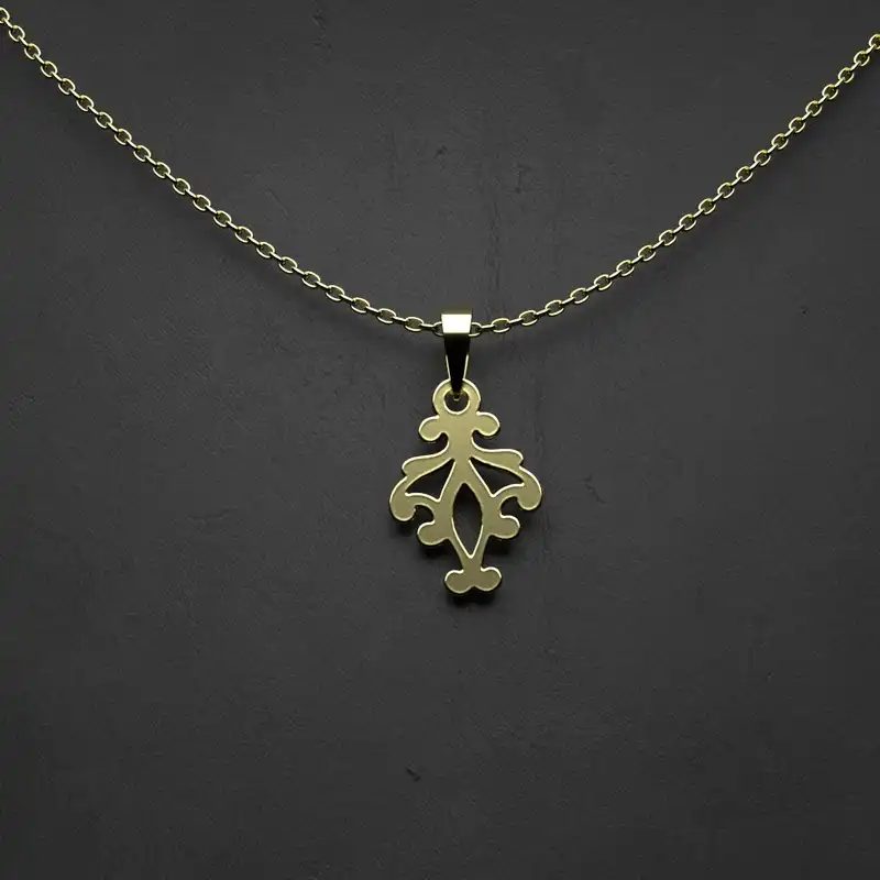 گردنبند طلا 18 عیار زنانه مدوپد مدل هندسی کد TT2-1-1208