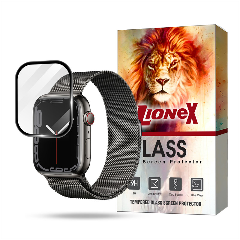  محافظ صفحه نمایش لایونکس مدل PMMWLمناسب برای ساعت هوشمند اپل واچ Series 8 / Series 8 Aluminum 45 mm