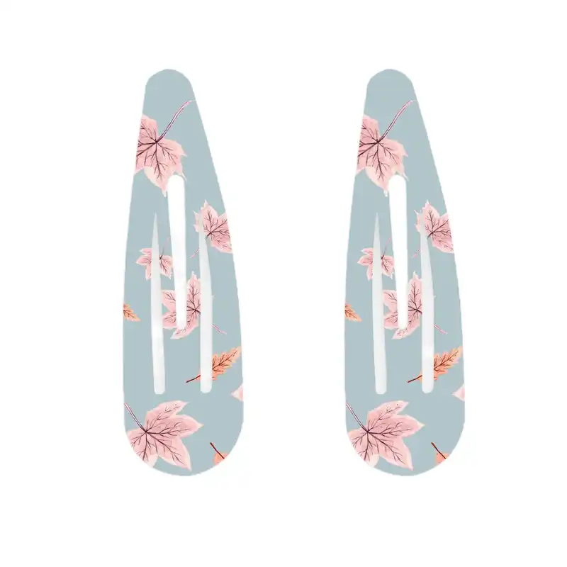 گیره مو زنانه مدل برگ بسته 2 عددی