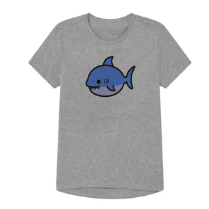 تی شرت آستین کوتاه پسرانه مدل کوسه کوچک کد26 Z رنگ طوسی