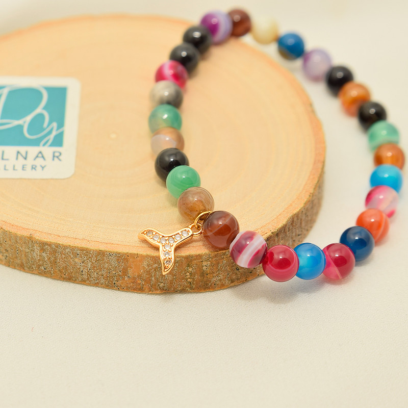 دستبند زنانه دلنار گالری مدل سنگ عقیق و پری دریایی دستبند زنانه دلنار گالری مدل سنگ عقیق و پری دریایی