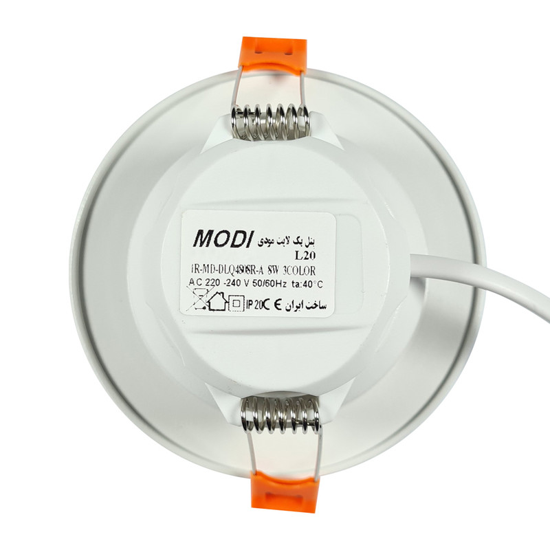 پنل ال ای دی 8 وات مودی مدل سه حالته طرح دور آلومینیوم کد IR-MD4808-SL بسته 20 عددی