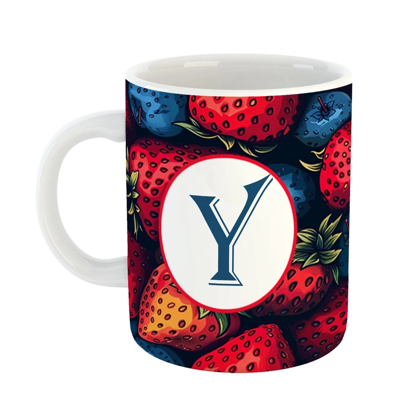 ماگ پادآفرین مدل میوه طرح حرف Y کد 42