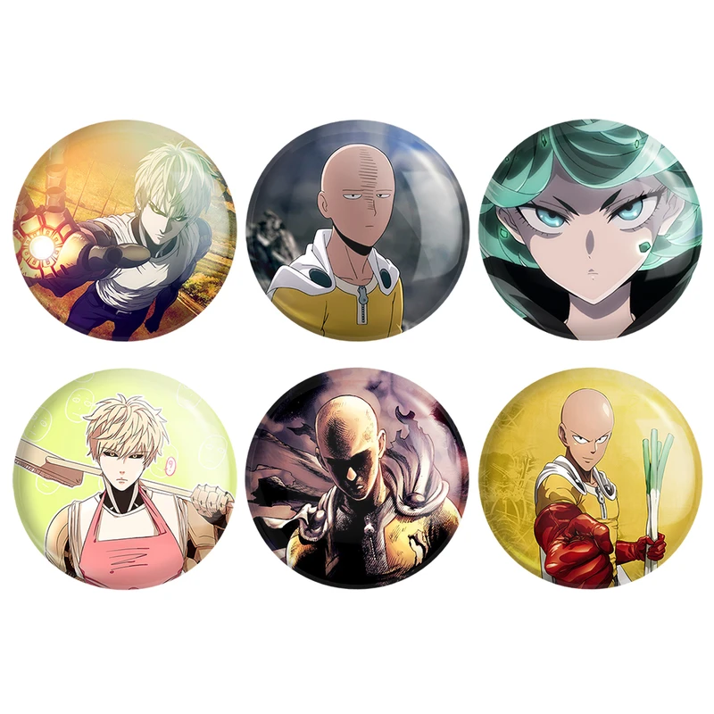 مگنت خندالو مدل انیمه مرد تک مشتی مدل One Punch Man کد 449A مجموعه 6 عددی
