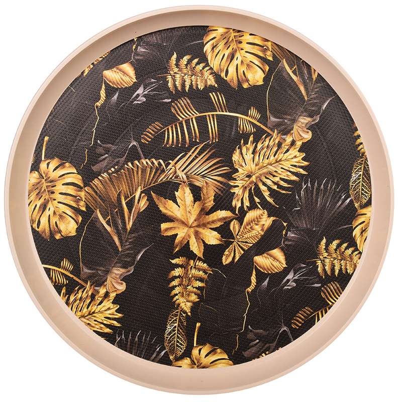 سینی مهروز مدل S-6005-53 طرح برگ سینی مهروز مدل S-6005-53 طرح برگ