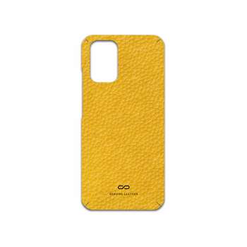 برچسب پوششی ماهوت مدل Mustard-Leather مناسب برای گوشی موبایل شیائومی Redmi Note 10s