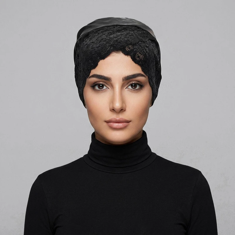 توربان زنانه ریون مدل حجاب گیپور ضربدری