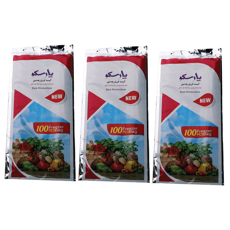 کیسه فریزر پارسکو مدل تقویمی 3 بسته 100 عددی