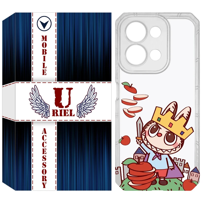 کاور یوریل مدل Clear کد 115 طرح لبوبو Labubu مناسب برای گوشی موبایل شیائومی Redmi 15C 4G