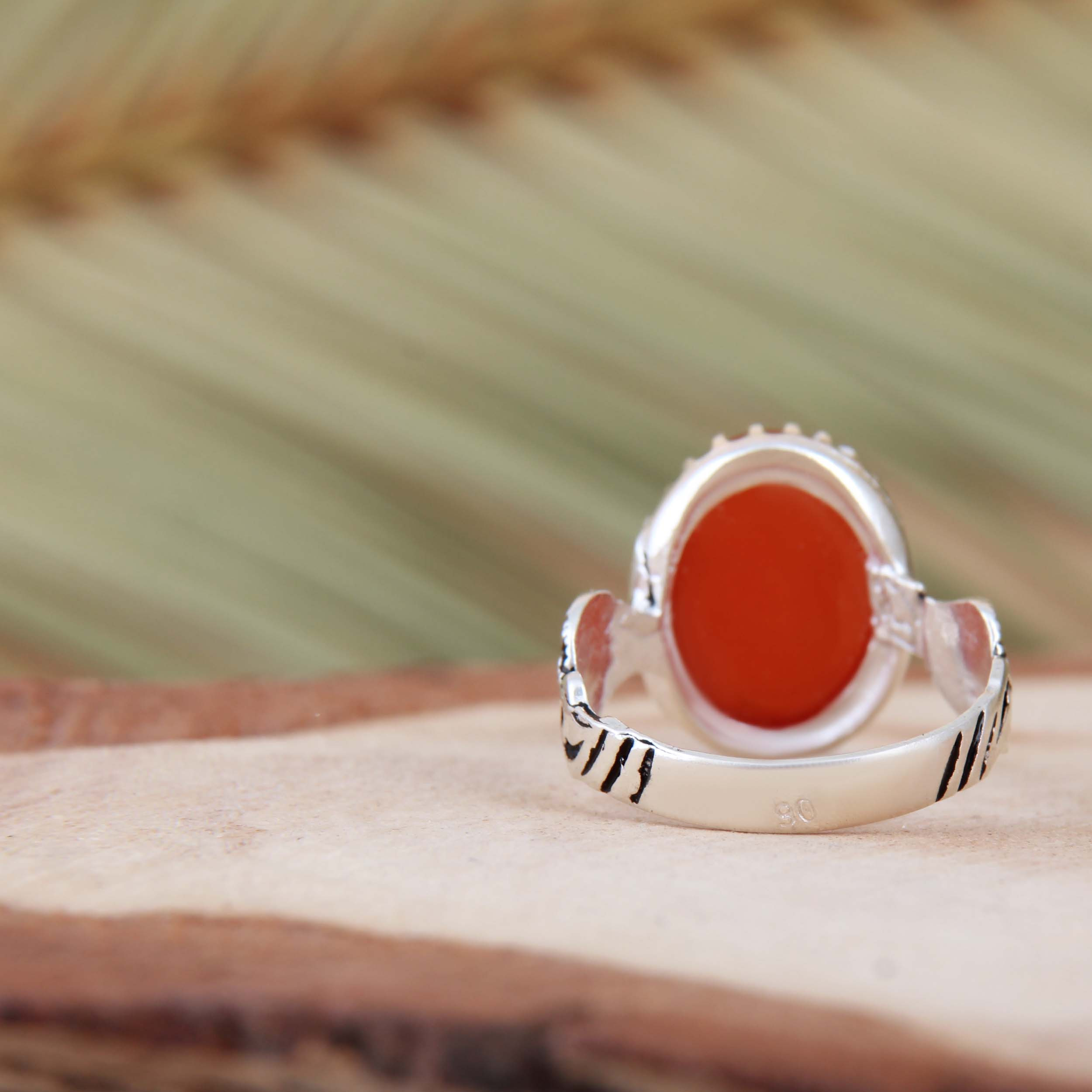 انگشتر نقره مردانه بازرگانی میلادی مدل رکاب سیلندری عقیق کد AM_4323