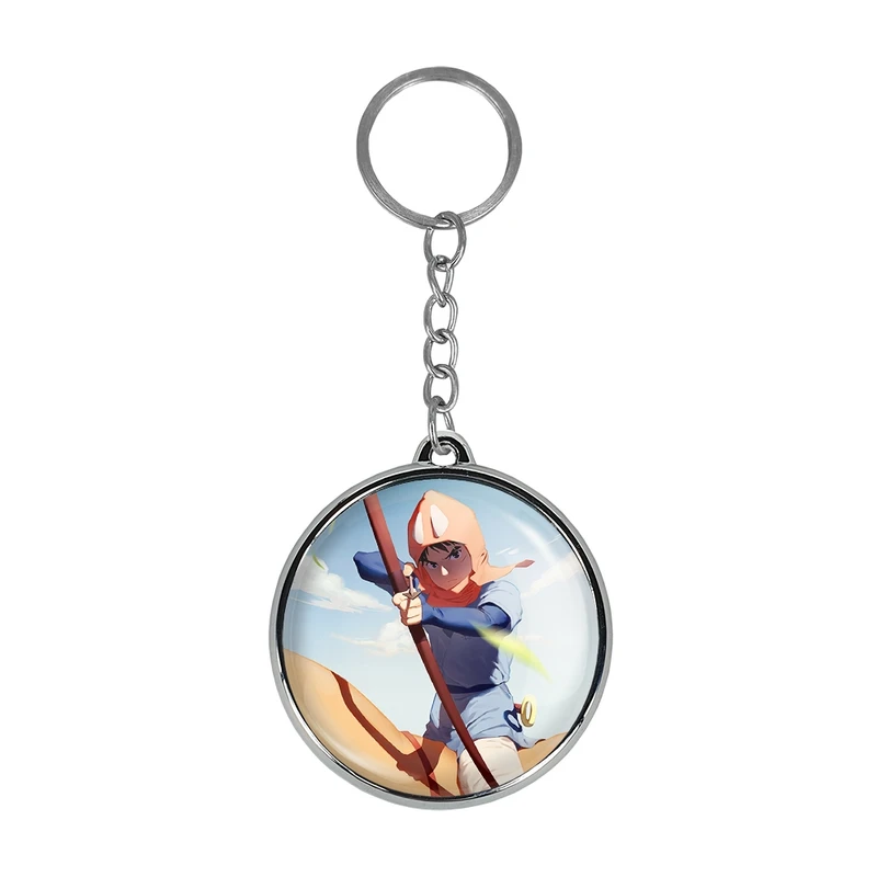 جاکلیدی خندالو طرح یاکورو و آشیتاکا انیمه پرنسس مونونوکه مدل دوطرفه کد 3409534096