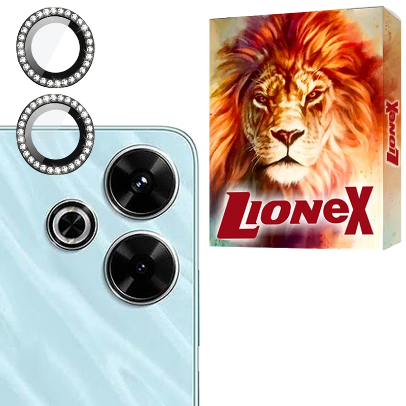 محافظ لنز دوربین شیشه‌ای لایونکس مدل NRIL20 مناسب برای گوشی موبایل شیائومی Redmi 13 4G / Redmi 13 5G / Redmi Note 13R / Poco M6 4G