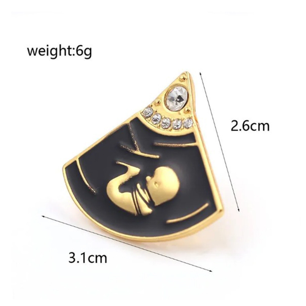 سنجاق سینه زنانه مدل سونوگرافی جنین