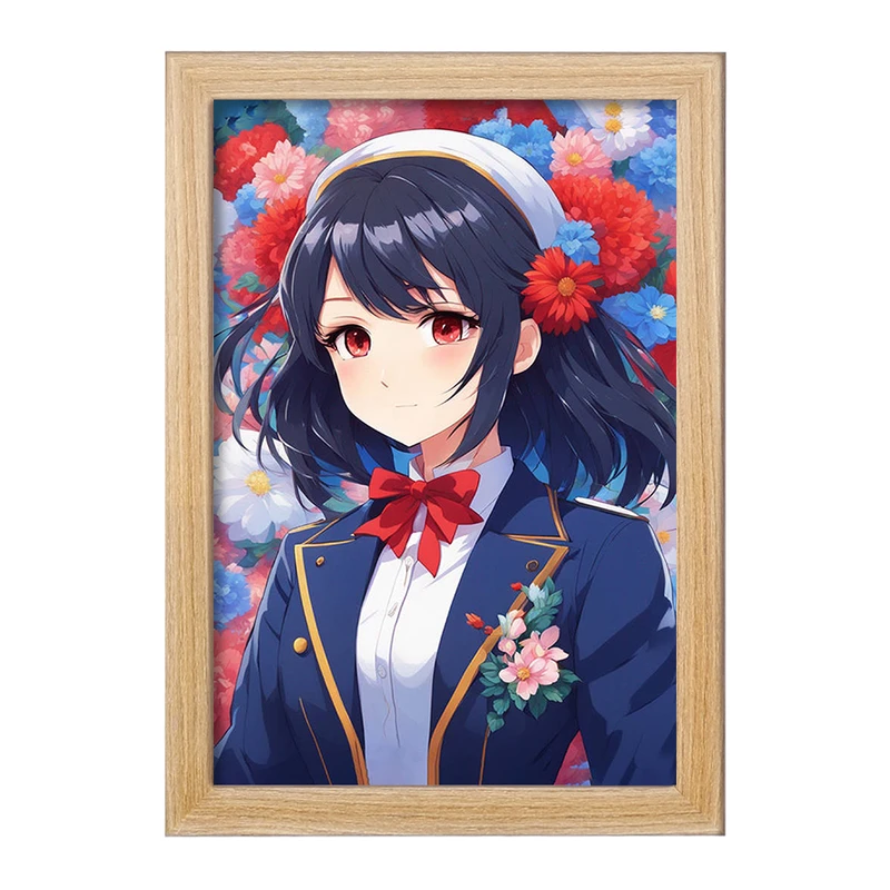 تابلو خندالو مدل دختر انیمه ای کد F2754