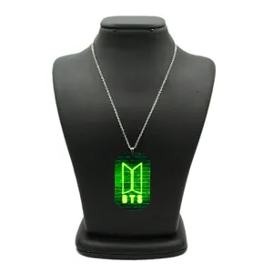 گردنبند مردانه رزالیا طرح BTS مدل NM-SSCC-9002