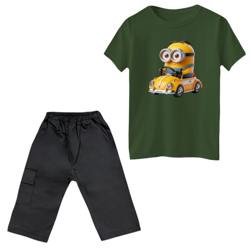 ست تی‌شرت و شلوارک پسرانه مدل مینیون کد 12