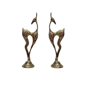 دکوری برنجی مدل غزال عاشق کد S_4155 مجموعه 2 عددی
