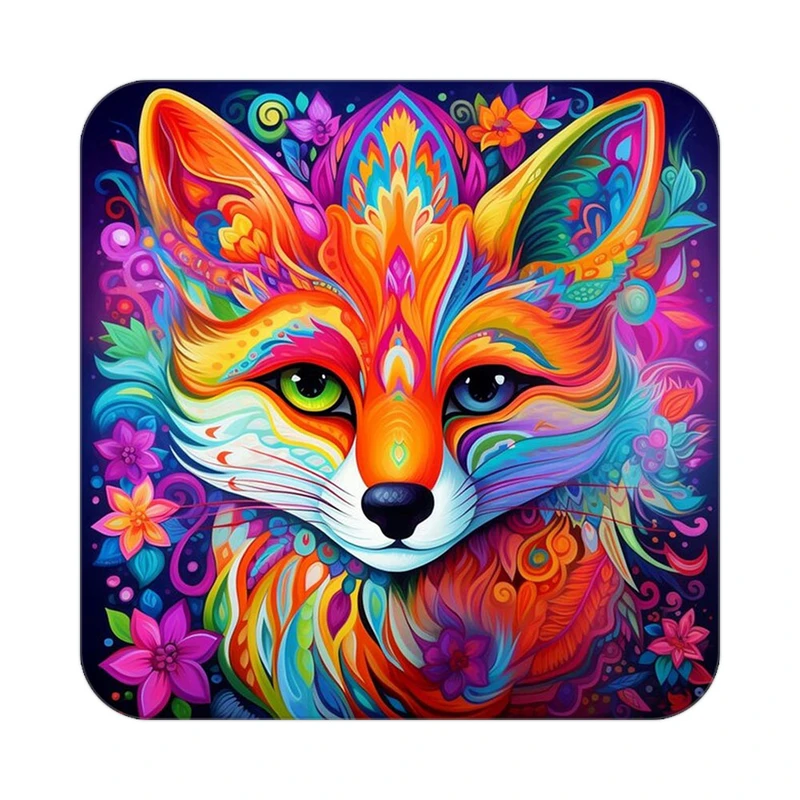 زیر لیوانی کاکتی طرح حیوانات رنگی مدل mp25578