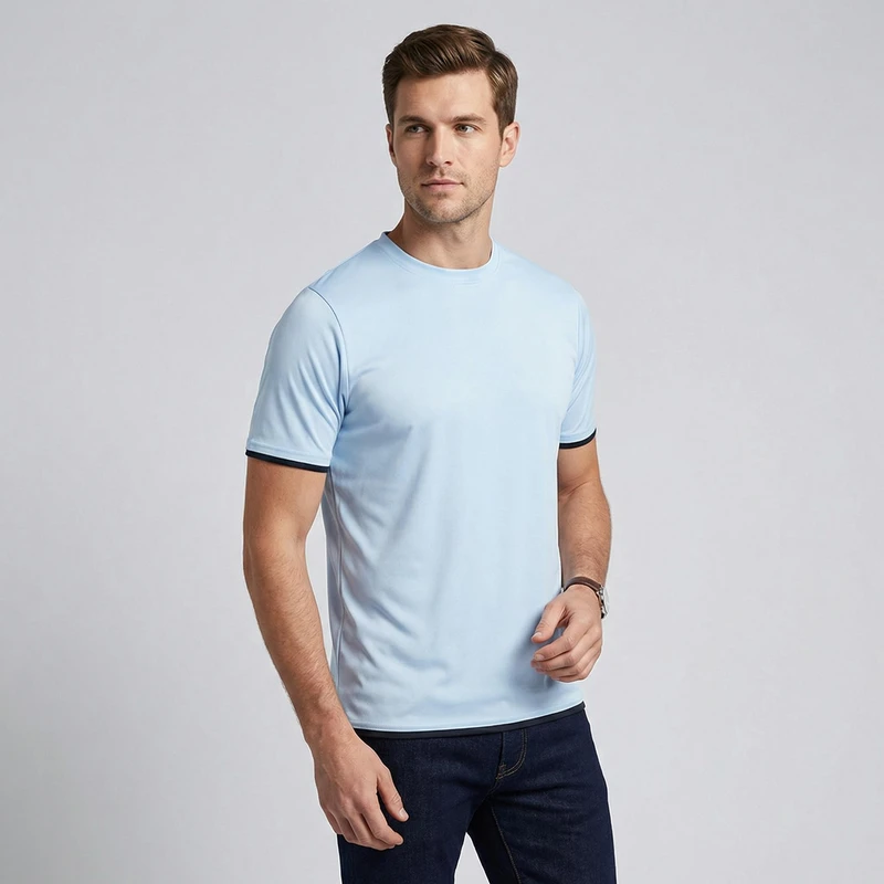 تی‌شرت آستین کوتاه مردانه رانژ مدل نوار دار کد 25RA05D20M-2712-03