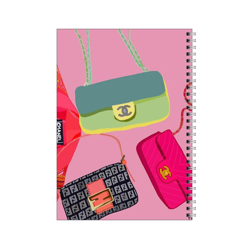 دفتر مشق 100 برگ بامبیلیپ طرح کیف چنل و گوچی کد 2580229
