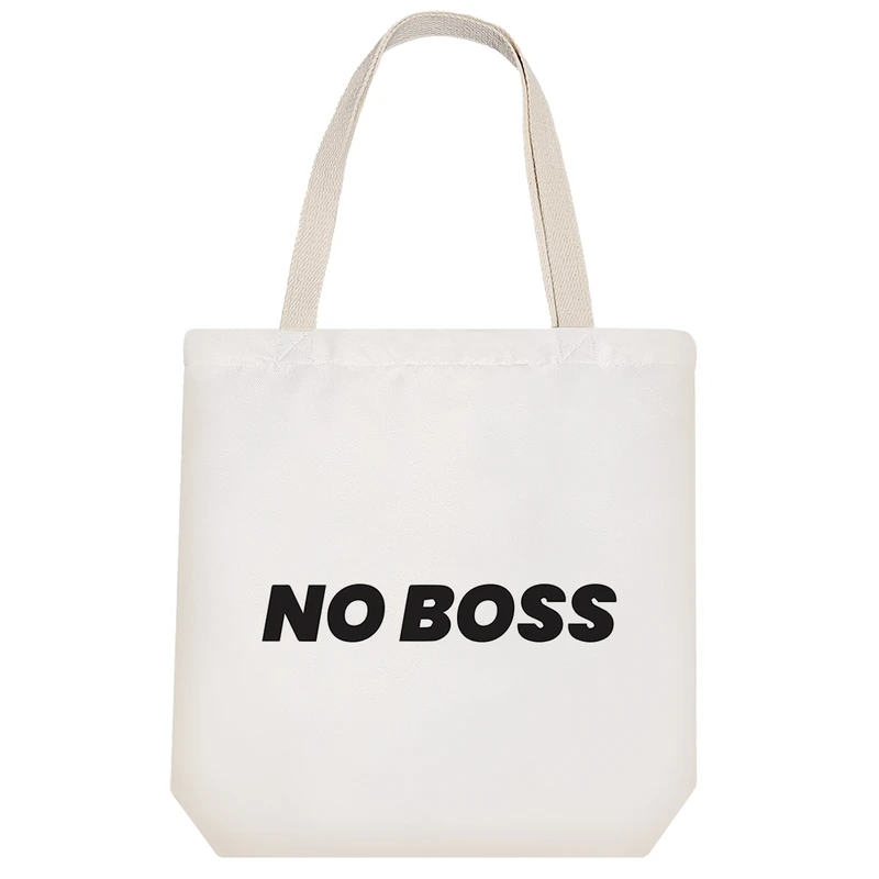 ساک خرید پارچه ای خندالو طرح No Boss مدل توت بگ کد 6542