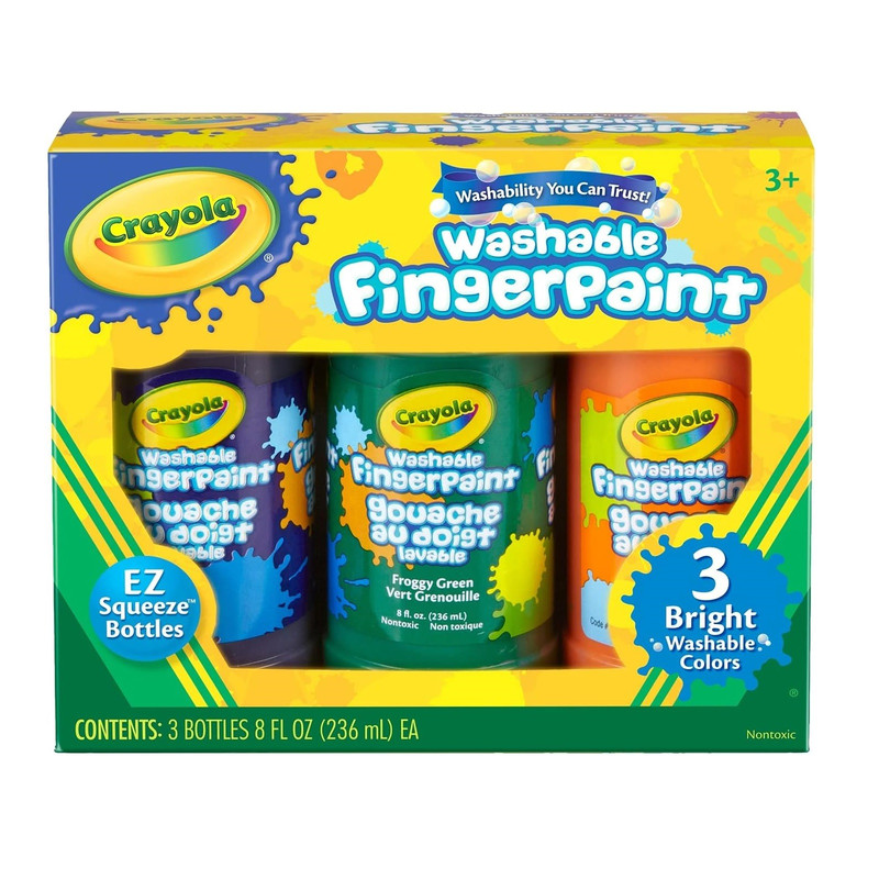 رنگ انگشتی 3 رنگ کرایولا مدل Washable کد 551311