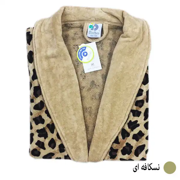 حوله پالتویی پودایران مدل پلنگی سایز 145