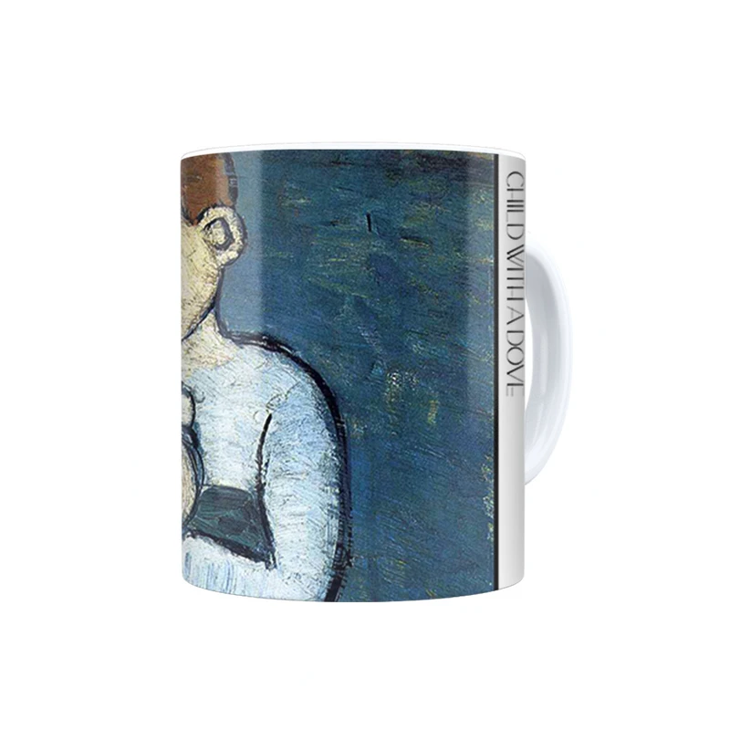 ماگ ترمه طراحان ایده مدل بچه با کبوتر از پیکاسو کد art0357