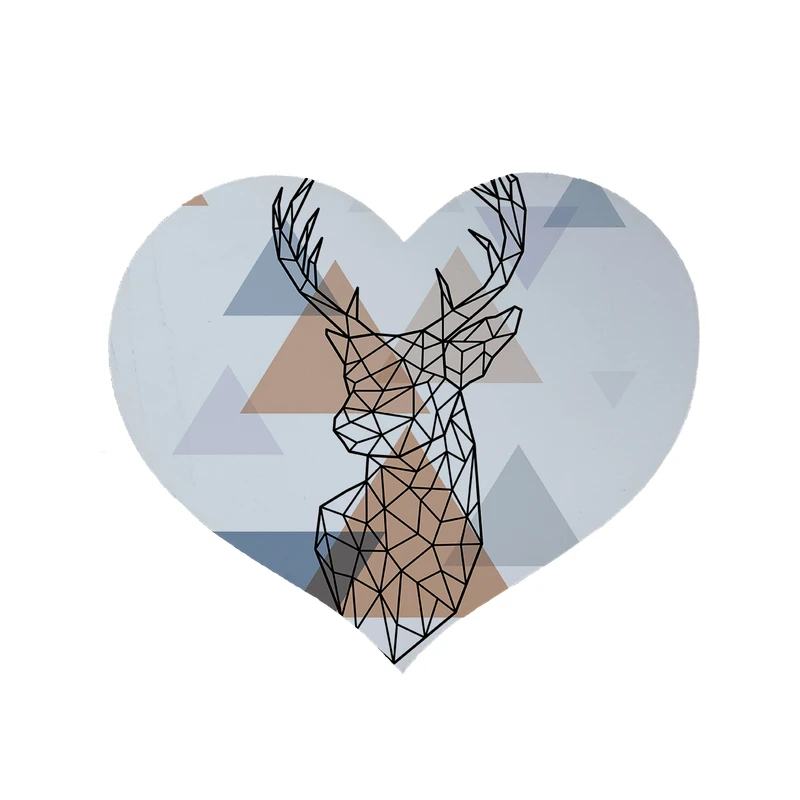 پادری مدل قلب طرح گوزن کد 8570 سایز 90 × 90 سانتی متر