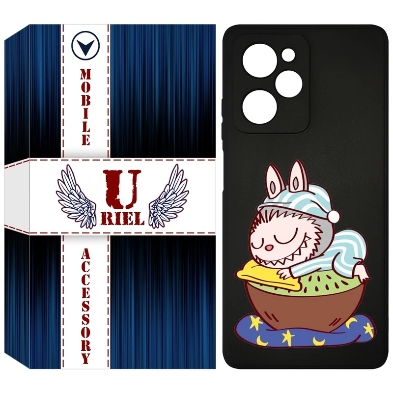 کاور یوریل مدل KSH کد 127 طرح عروسک لبوبو مناسب برای گوشی موبایل شیائومی Poco X5 Pro / Redmi Note 12 Pro 5G