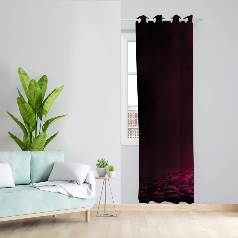 پرده طرح ساده مدل مخمل پانچی کد 2311 z سایز 140x200 سانتی متر