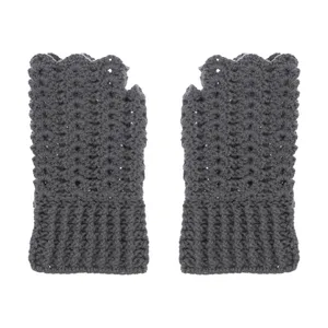 دستکش بافتنی زنانه مدل AZ-03 رنگ طوسی