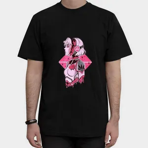 تیشرت آستین کوتاه مردانه مدل دختر سایبر پانک