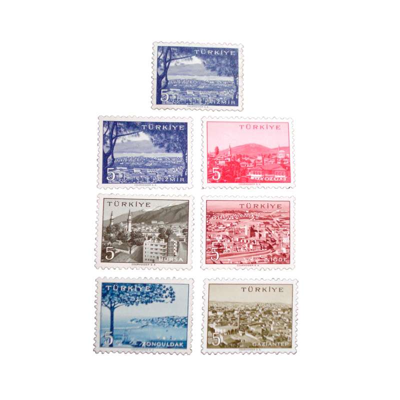 تمبر یادگاری مدل طبیعت ترکیه کد DS1989 مجموعه 7 عددی