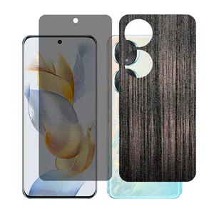 Glass together model privacy screen protector suitable for Honor 70 mobile phone with back cover sticker