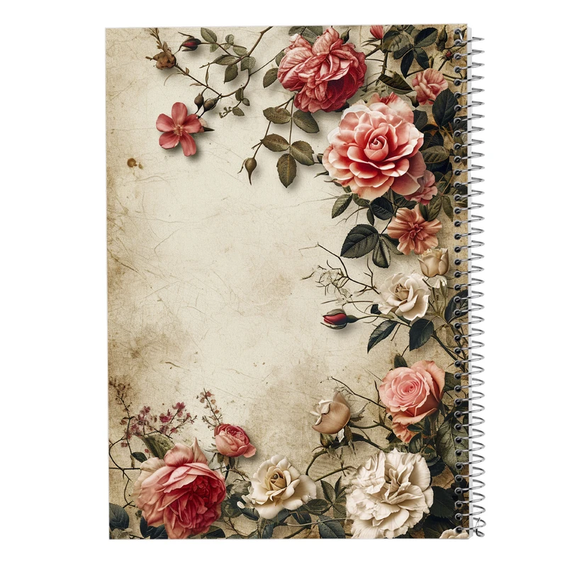 دفتر ژورنال نویسی 50 برگ مدوپد مدل نقطه ای طرح گل کد DF13330